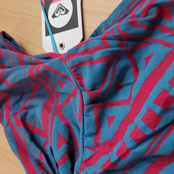 Roxy New Twist Summer Dress Pink/Turquoise Size XS - Picture 2 of 5